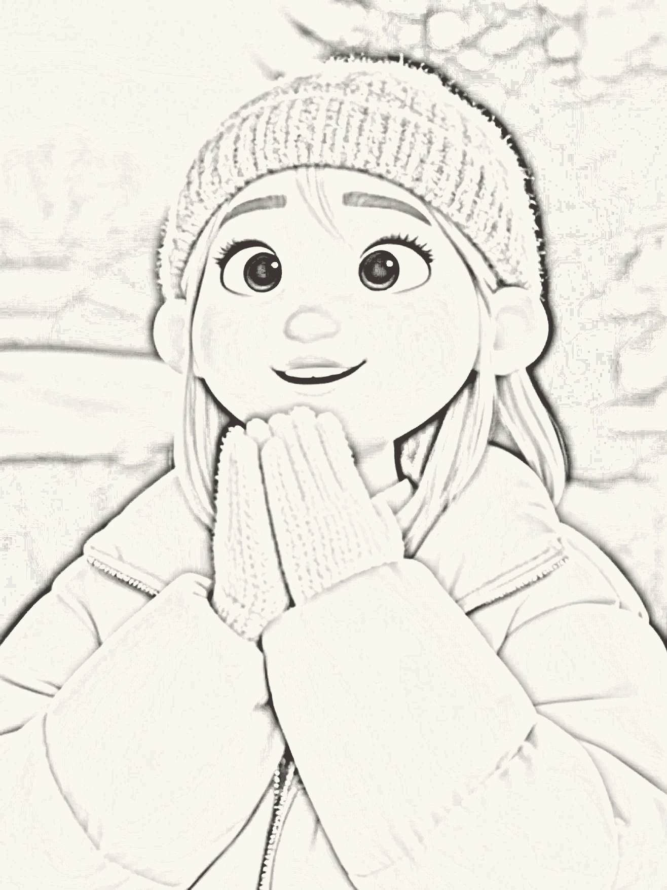 Illustrative reference: Stylized winter character sketch used as an illustrative preset direction