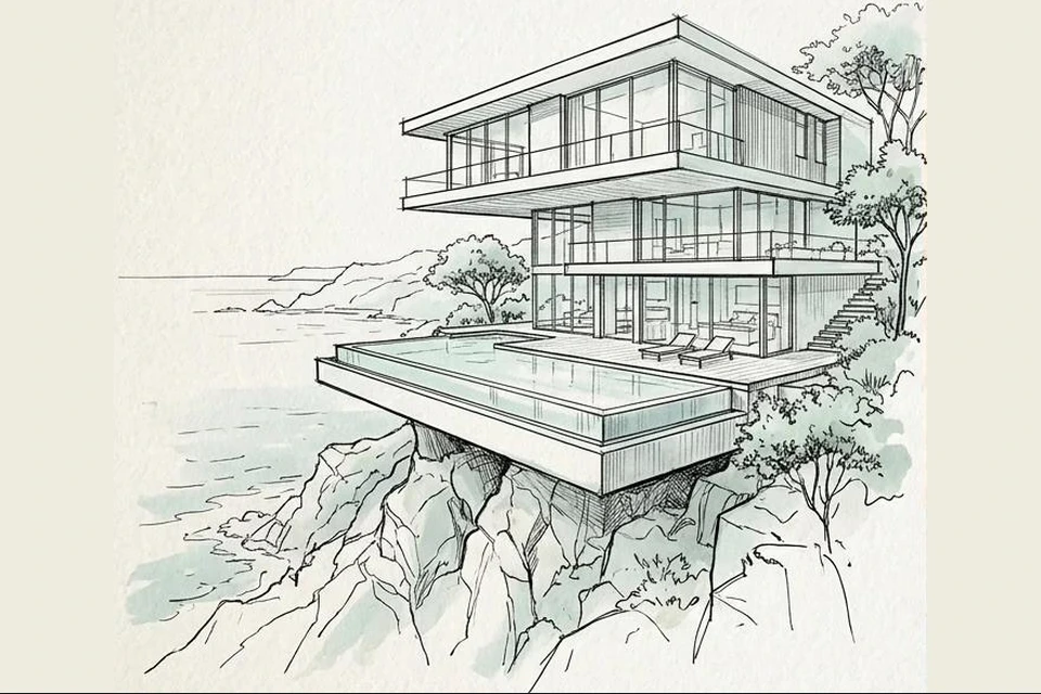 Illustrative reference: Architectural line drawing used as a visual reference